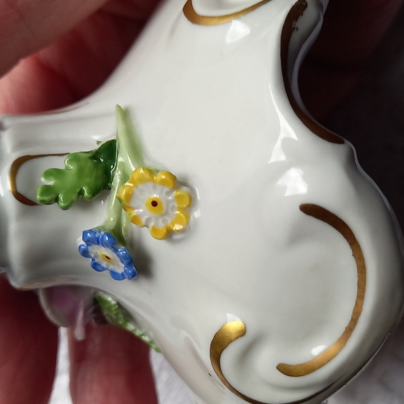 Vintage Dresden hand painted candle sticks - Picture 8 of 8